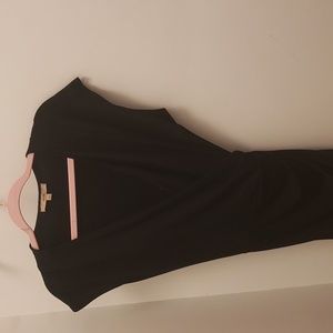 Lark & Ro black wrap dress